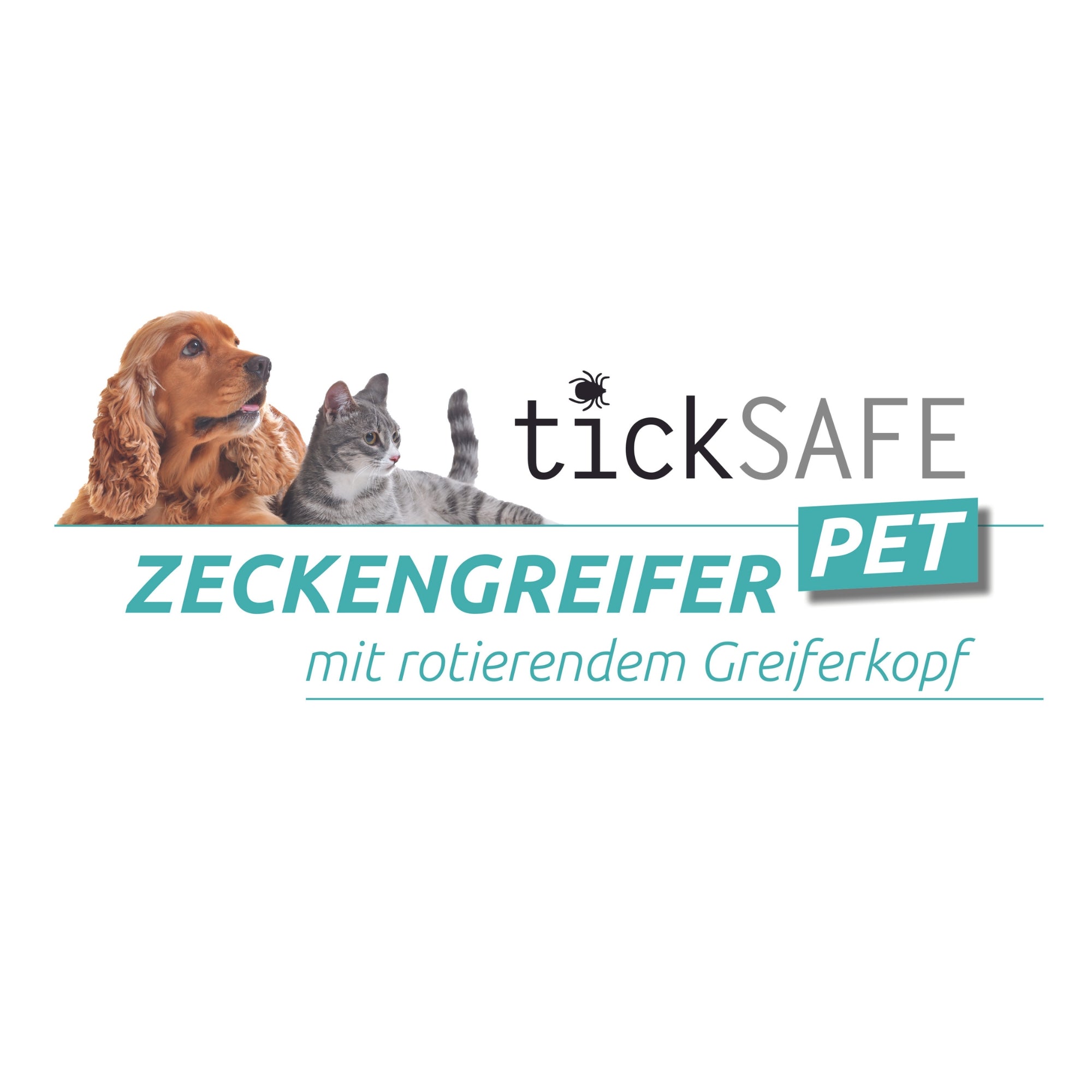 1 x Zeckengreifer TIER (PET) mit rotierendem Greiferkopf